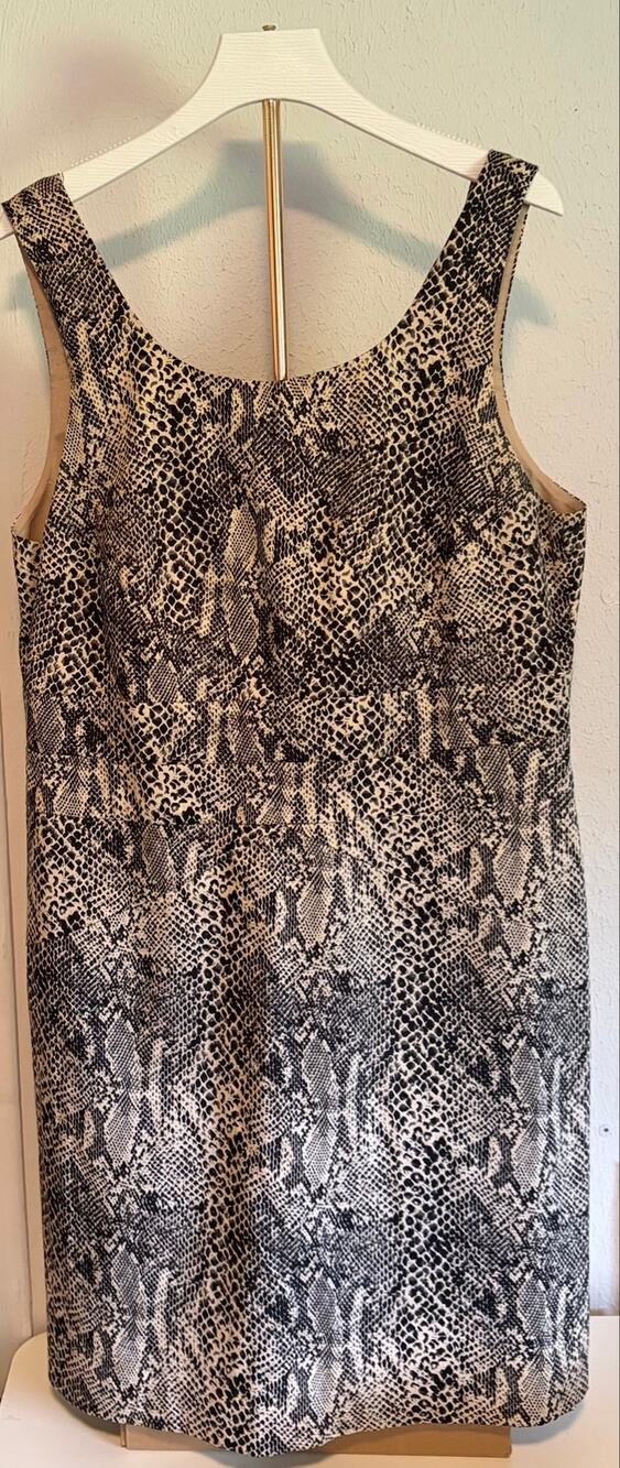 Michael Kors Sleeveless Snakeskin Print Sheath Dress Size 8